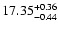 $\rm 17.35^{+0.36}_{-0.44}$