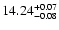 $\rm 14.24^{+0.07}_{-0.08}$
