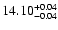 $\rm 14.10^{+0.04}_{-0.04}$