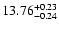 $\rm 13.76^{+0.23}_{-0.24}$
