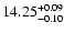 $\rm 14.25^{+0.09}_{-0.10}$