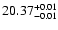 $\rm 20.37^{+0.01}_{-0.01}$