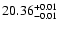 $\rm 20.36^{+0.01}_{-0.01}$