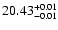 $\rm 20.43^{+0.01}_{-0.01}$