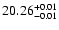 $\rm 20.26^{+0.01}_{-0.01}$
