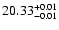 $\rm 20.33^{+0.01}_{-0.01}$