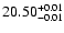 $\rm 20.50^{+0.01}_{-0.01}$