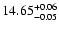 $\rm 14.65^{+0.06}_{-0.05}$