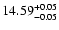 $\rm 14.59^{+0.05}_{-0.05}$
