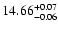 $\rm 14.66^{+0.07}_{-0.06}$