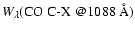 $W_\lambda(\mbox{CO C-X @}1088\mbox{~\AA})$