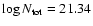 $\log N_{{\rm tot}}=21.34$