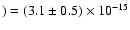 $)=(3.1\pm0.5)\times 10^{-15}$