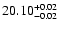 $\rm 20.10^{+0.02}_{-0.02}$