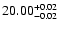 $\rm 20.00^{+0.02}_{-0.02}$