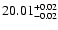 $\rm 20.01^{+0.02}_{-0.02}$