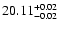 $\rm 20.11^{+0.02}_{-0.02}$
