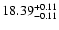 $\rm 18.39^{+0.11}_{-0.11}$