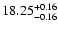 $\rm 18.25^{+0.16}_{-0.16}$