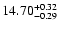 $\rm 14.70^{+0.32}_{-0.29}$