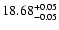 $\rm 18.68^{+0.05}_{-0.05}$