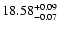 $\rm 18.58^{+0.09}_{-0.07}$