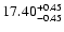 $\rm 17.40^{+0.45}_{-0.45}$