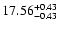$\rm 17.56^{+0.43}_{-0.43}$