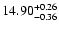$\rm 14.90^{+0.26}_{-0.36}$