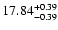$\rm 17.84^{+0.39}_{-0.39}$
