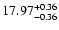 $\rm 17.97^{+0.36}_{-0.36}$