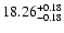 $\rm 18.26^{+0.18}_{-0.18}$