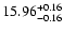$\rm 15.96^{+0.16}_{-0.16}$