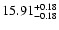 $\rm 15.91^{+0.18}_{-0.18}$