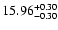$\rm 15.96^{+0.30}_{-0.30}$