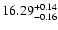 $\rm 16.29^{+0.14}_{-0.16}$