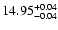 $\rm 14.95^{+0.04}_{-0.04}$