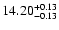 $\rm 14.20^{+0.13}_{-0.13}$