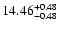 $\rm 14.46^{+0.48}_{-0.48}$