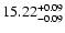 $\rm 15.22^{+0.09}_{-0.09}$