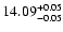 $\rm 14.09^{+0.05}_{-0.05}$