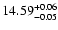 $\rm 14.59^{+0.06}_{-0.05}$