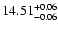 $\rm 14.51^{+0.06}_{-0.06}$