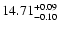 $\rm 14.71^{+0.09}_{-0.10}$