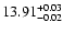 $\rm 13.91^{+0.03}_{-0.02}$