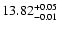 $\rm 13.82^{+0.05}_{-0.01}$