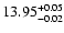 $\rm 13.95^{+0.05}_{-0.02}$