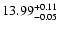 $\rm 13.99^{+0.11}_{-0.05}$