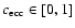 $c_{\rm ecc}\in [0,1]$