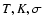 $T,K,\sigma$